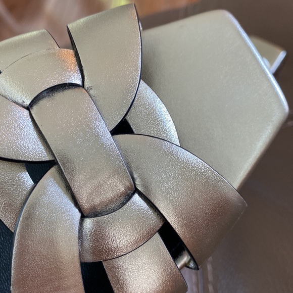 YSL tribute leather slides in Gold, size 39 - Picture 9 of 15